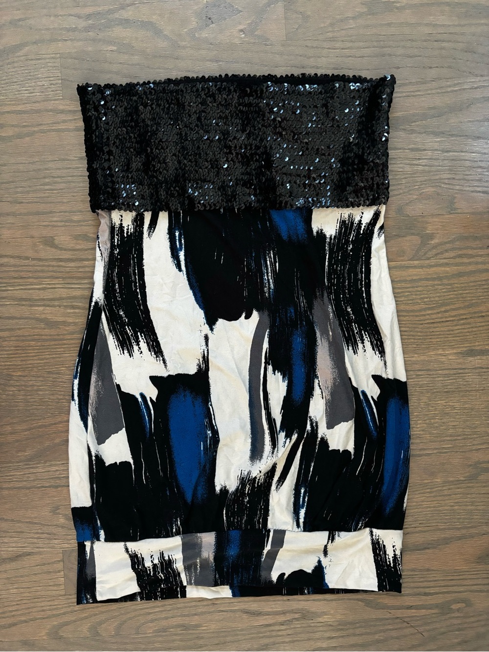 Vintage Y2K forever 21 strapless mini bubble dress sequins women’s size Large